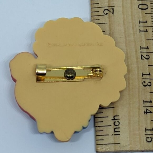 Hallmark Vintage Turkey Brooch Pin Autumn Thanksgiving Accessory - Picture 2 of 3